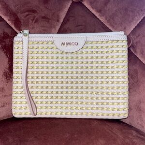 MIMCO woven style leather wristlet